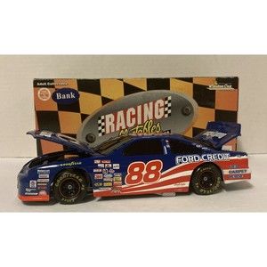Dale Jarrett #88 1997 Thunderbird NASCAR 1/24 Action Bank with Key Boxed